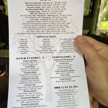 Mt. Gretna Hideaway - Cocktail menu - American Near Me - Mount Gretna, Pennsylvania