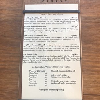Raptor Ridge Winery - Tasting menu - Wineries Near Me - Newberg, Oregon Raptor Ridge Winery - Tasting menu - Wineries Near Me - Newberg, Oregon