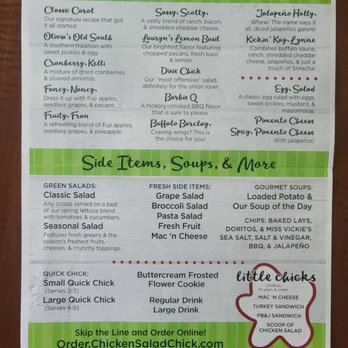 Chicken Salad Chick - Menu - Sandwiches Near Me - Maryville, Tennessee