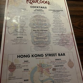 Kowloon - Cocktail Menu - Asian Fusion Near Me - Saugus, Massachusetts