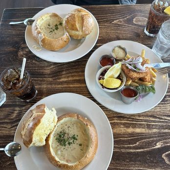 The Fish Hopper - Clam chowder bread bowl and Fish and Chips - Seafood Near Me - Monterey, California The Fish Hopper - Clam chowder bread bowl and Fish and Chips - Seafood Near Me - Monterey, California