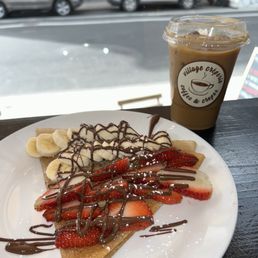 Nutella crepe iced vanilla latte Nutella crepe iced vanilla latte