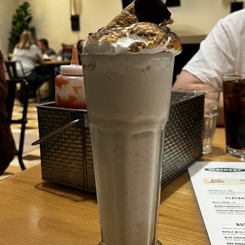 The Mainzer - This is the campfire s'mores homemade milk shake and it tasted SO good I recommend - Breakfast & Brunch Near Me - Merced, California