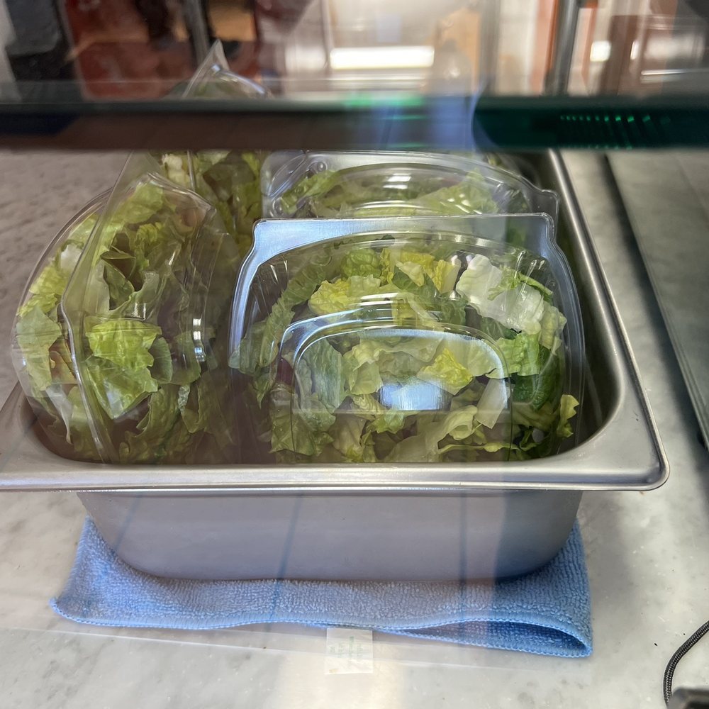Small salads available up front. Small salads available up front.