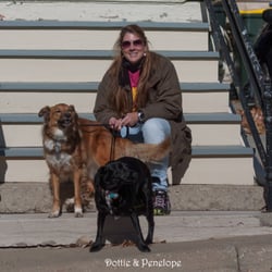 Sunflower Pet Sitting - Lori posing with the girls.