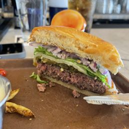Green Chile cheeseburger