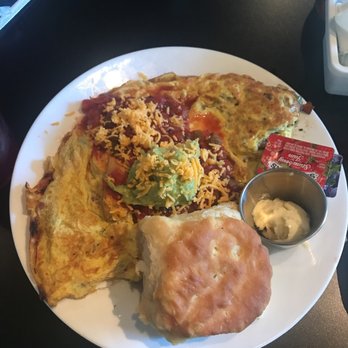 Oy! - The Cowboy Omelette Breakfast. $11.99 for the regular size. Add a biscuit for $1.00. - Breakfast & Brunch Near Me - Atlanta, Georgia Oy! - The Cowboy Omelette Breakfast. $11.99 for the regular size. Add a biscuit for $1.00. - Breakfast & Brunch Near Me - Atlanta, Georgia