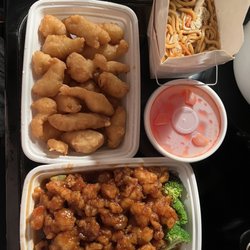 New China - Sweet and sour chicken General Tsao chicken Lo mein noodles