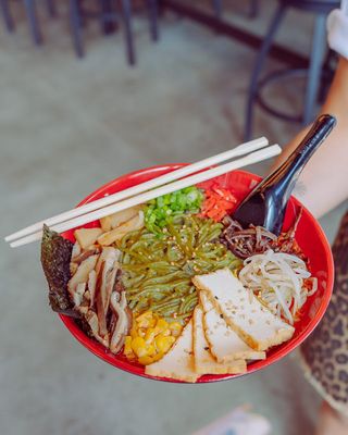 Lifting Noodles Ramen by null