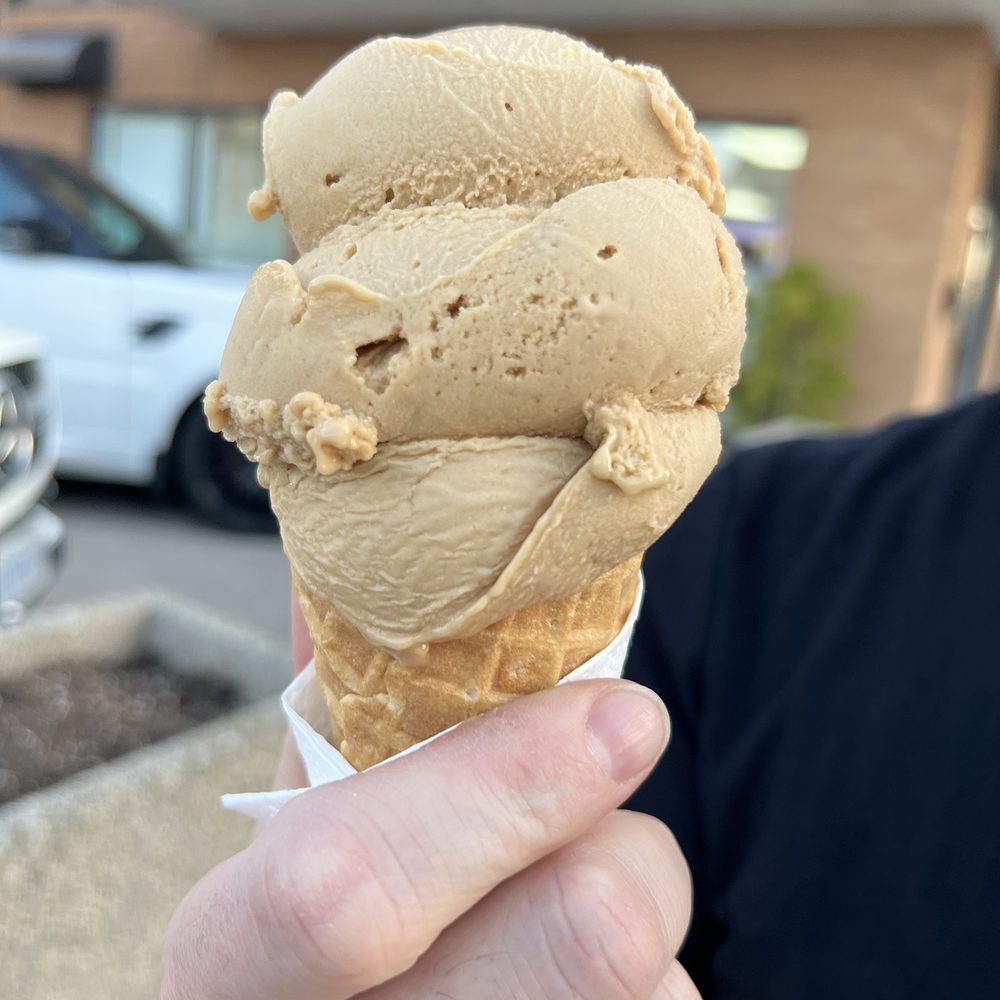 The Flavour Fox - Salted caramel (vegan) in a waffle cone - Ice Cream & Frozen Yogurt Near Me - Oakville, Ontario The Flavour Fox - Salted caramel (vegan) in a waffle cone - Ice Cream & Frozen Yogurt Near Me - Oakville, Ontario