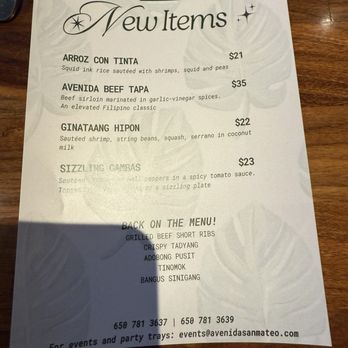 Avenida Restaurant - Menu - Filipino Near Me - San Mateo, California Avenida Restaurant - Menu - Filipino Near Me - San Mateo, California