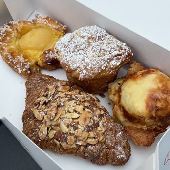 Moonrise Bakery - Fruit croissant, kouign amann, Gruyère pull apart and almond croissant - Bakeries Near Me - Seattle, Washington Moonrise Bakery - Fruit croissant, kouign amann, Gruyère pull apart and almond croissant - Bakeries Near Me - Seattle, Washington