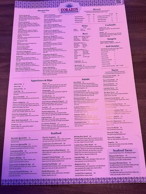 Menu photo 2 Corazon Cocina Mexicana Orlando, FL Menu photo 2 Corazon Cocina Mexicana Orlando, FL