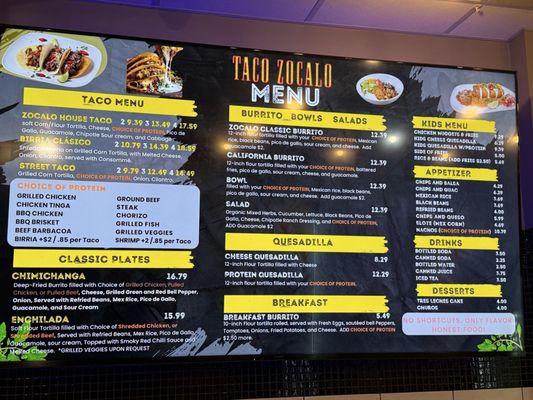 Menu photo 2 Taco Zocalo Chantilly, VA Menu photo 2 Taco Zocalo Chantilly, VA