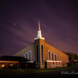 First Alliance Church - FAC at twilight from Zimmerly Rd.