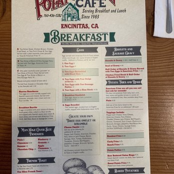 Potato Shack Cafe - Breakfast Menu - American Near Me - Encinitas, California