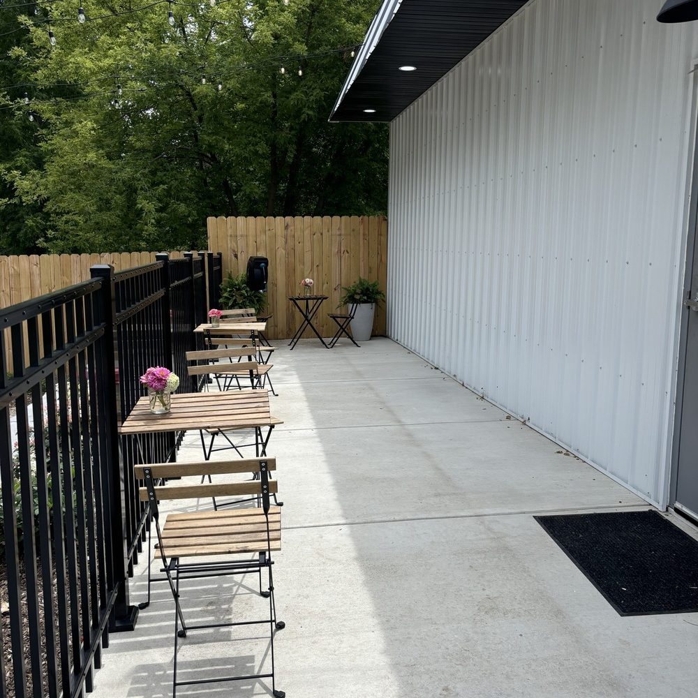 Red Egg Creamery - Side of building seating - Ice Cream & Frozen Yogurt Near Me - Spring Arbor, Michigan Red Egg Creamery - Side of building seating - Ice Cream & Frozen Yogurt Near Me - Spring Arbor, Michigan