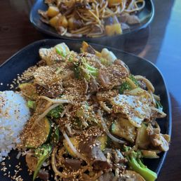 Two plates of piping hot deliciousness (both size small). Two plates of piping hot deliciousness (both size small).