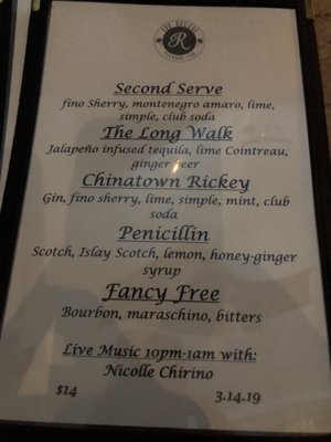 Menu photo 2 Regent Cocktail Club Miami Beach, FL Menu photo 2 Regent Cocktail Club Miami Beach, FL