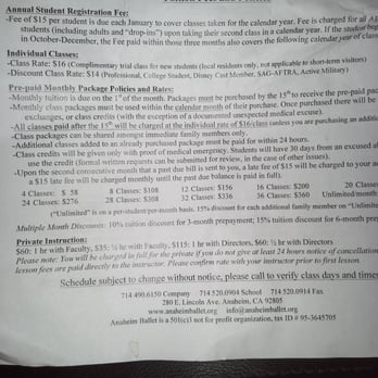 Anaheim Ballet - Tuition Fees & Policies - Performing Arts Near Me - Anaheim, California Anaheim Ballet - Tuition Fees & Policies - Performing Arts Near Me - Anaheim, California