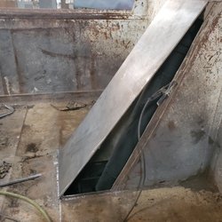 Dump truck bed repair-rebuild cylinder housing.