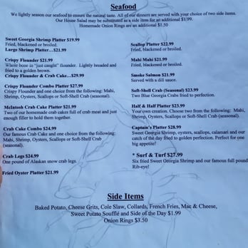 Skipper's Fish Camp - Menu side 2 - Seafood Near Me - Darien, Georgia Skipper's Fish Camp - Menu side 2 - Seafood Near Me - Darien, Georgia