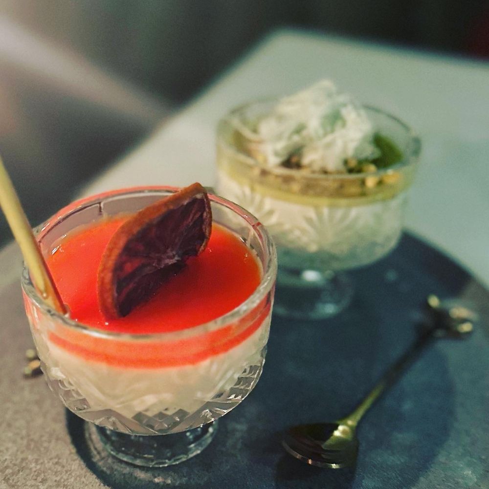 Pescada - Blood Orange & Pistachio Panna Cotta - Seafood Near Me - Scottsdale, Arizona Pescada - Blood Orange & Pistachio Panna Cotta - Seafood Near Me - Scottsdale, Arizona