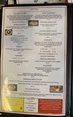 Menu photo 5 America's Roadhouse Express Asheboro, NC