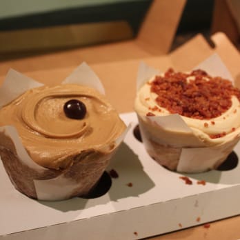 Baked & Wired - Dirty Chai Cupcake & the Flapjack with candied bacon on top! - Bakeries Near Me - Washington, DC, District of Columbia