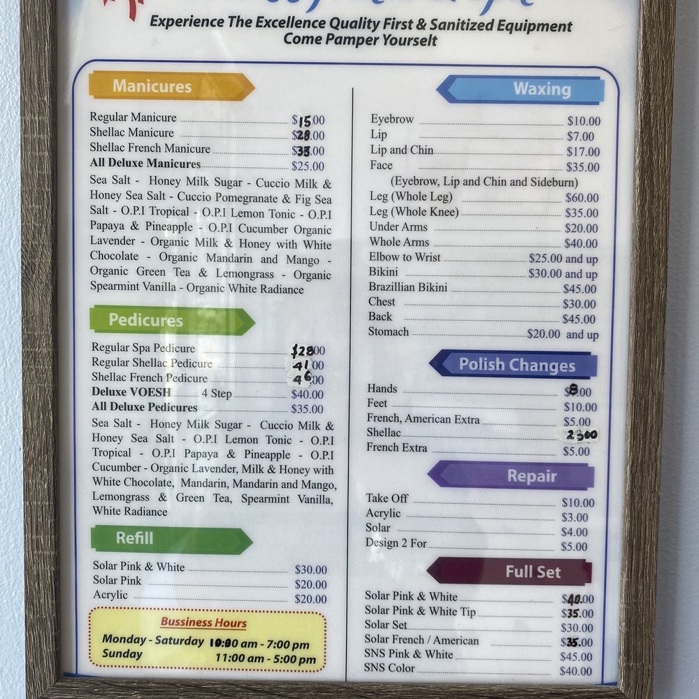 Friendly Nails & Spa - Service menu - Nail Salons Near Me - Austin, Texas