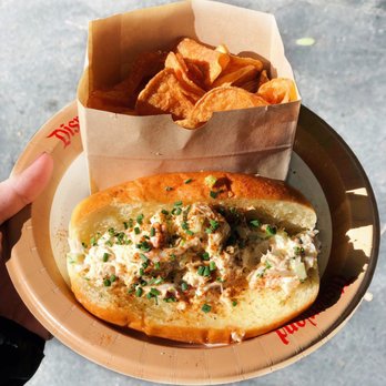 Harbour Galley - Lobster Roll w/ side of Chips - New American Near Me - Anaheim, California