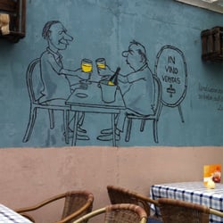 Weinhaus Treis - Wandgemälde Gartenterrasse Weinhaus Treis