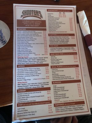 Menu photo 5 Shooters O'Fallon, IL