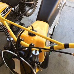 TNT Powdercoating - Yellow handlebars.