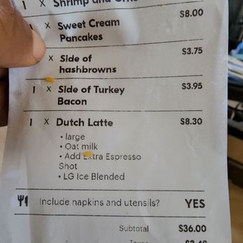 Undergrind Cafe - My receipt - Cafes Near Me - Los Angeles, California