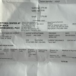 Doctors Center - Worst dr visit I have ever been, they were trying to charge me 450 in total for a vaginal swab. Without telling me on advance