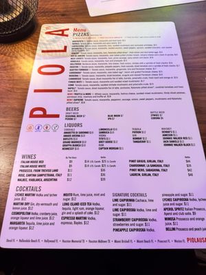Menu photo 1 Piola Hallandale Beach, FL