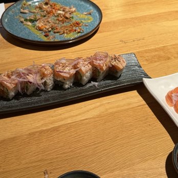 Robata Wasa - Salmon & Lemon Pepper Roll  Salmon Belly - Sushi Bars Near Me - Irvine, California