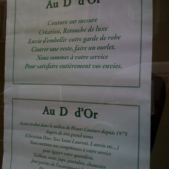 Au D D'or - Sewing & Alterations Near Me - Paris, 75 Au D D'or - Sewing & Alterations Near Me - Paris, 75