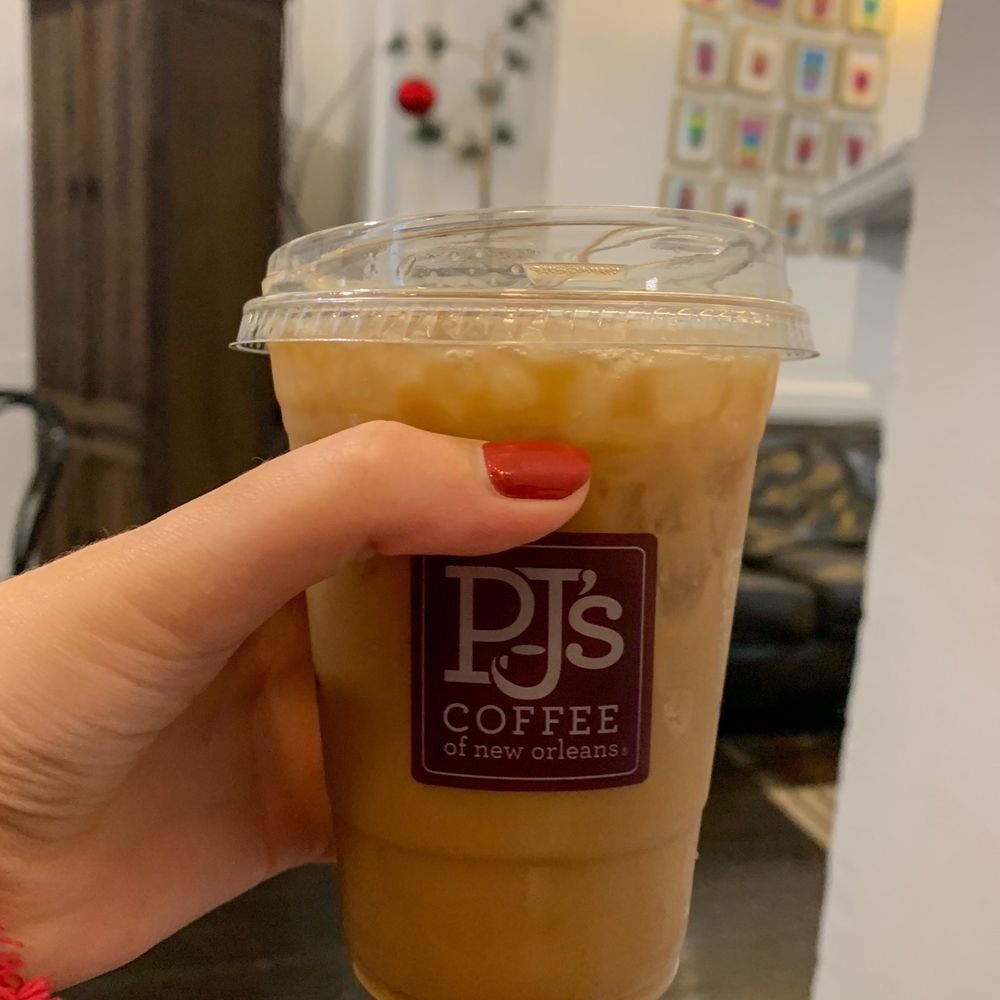 Iced Chai Tea Latte with almond milk and a shot of Espresso