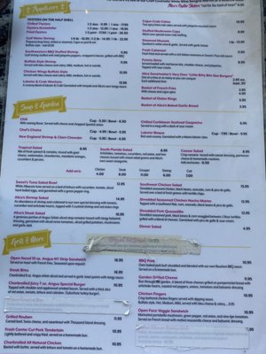 Menu photo 6 Alice Sweetwater's Bar & Grille Naples, FL