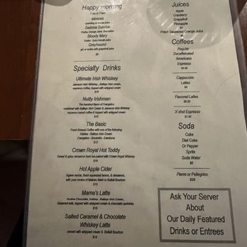 HP Cafe - Breakfast Beverages Menu - New American Near Me - Sedona, Arizona HP Cafe - Breakfast Beverages Menu - New American Near Me - Sedona, Arizona