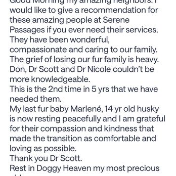 Serene Passages - Review - Veterinarians Near Me