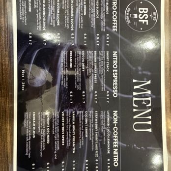 BSF Nitro Brew House - Coffee menu - Coffee & Tea Near Me - Franklin, Indiana