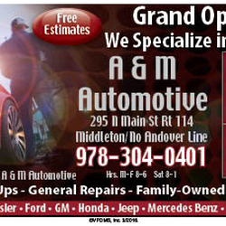 A&M Automotive - Our Val-Pak Coupon for Middleton and North Andover residents