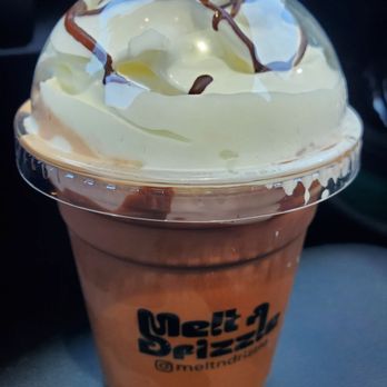 Melt n Drizzle - Midnight chocolate shake with chocolate cracking glass - Cafes Near Me - Fremont, California Melt n Drizzle - Midnight chocolate shake with chocolate cracking glass - Cafes Near Me - Fremont, California
