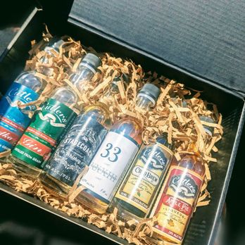 Cutler's Artisan Spirits - Picked up their sampler 50ml 6 pack: Vodka, Gin, Stagecoach whiskey, 33 Bourbon, Cold Brew Coffee liqueur, Apple Pie liqueur. - Distilleries Near Me - Santa Barbara, California