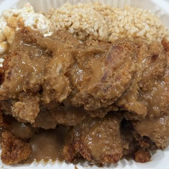 L&L Hawaiian Barbecue - Regular chicken cutlet with gravy (with brown rice) - Hawaiian Near Me - Millbrae, California L&L Hawaiian Barbecue - Regular chicken cutlet with gravy (with brown rice) - Hawaiian Near Me - Millbrae, California