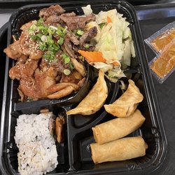 Quickway - Chicken and Beef Bento Box with noodles