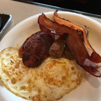 Koa Pancake House - Trio Meat combo. Portuguese sausage, bacon and sausage - Breakfast & Brunch Near Me - Honolulu, Hawaii Koa Pancake House - Trio Meat combo. Portuguese sausage, bacon and sausage - Breakfast & Brunch Near Me - Honolulu, Hawaii